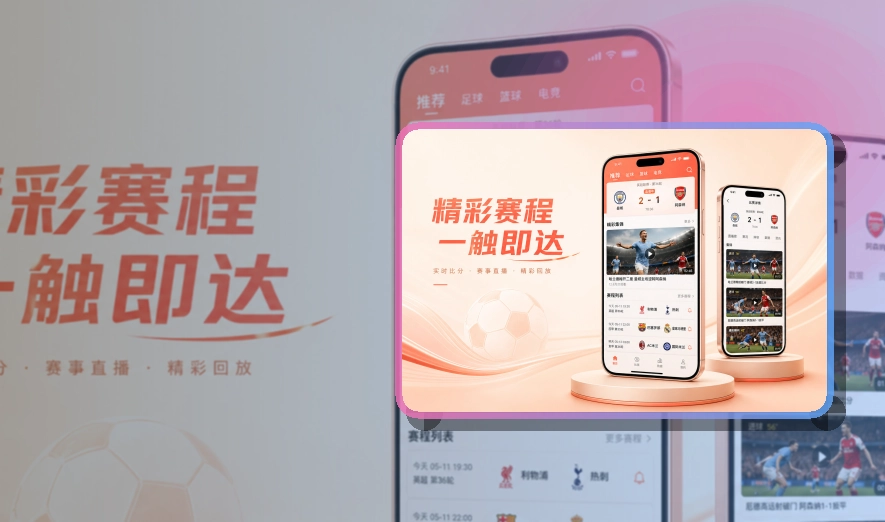 夜间舞台区 · 手机端看球入口 · 移动端体验更连贯界面展示